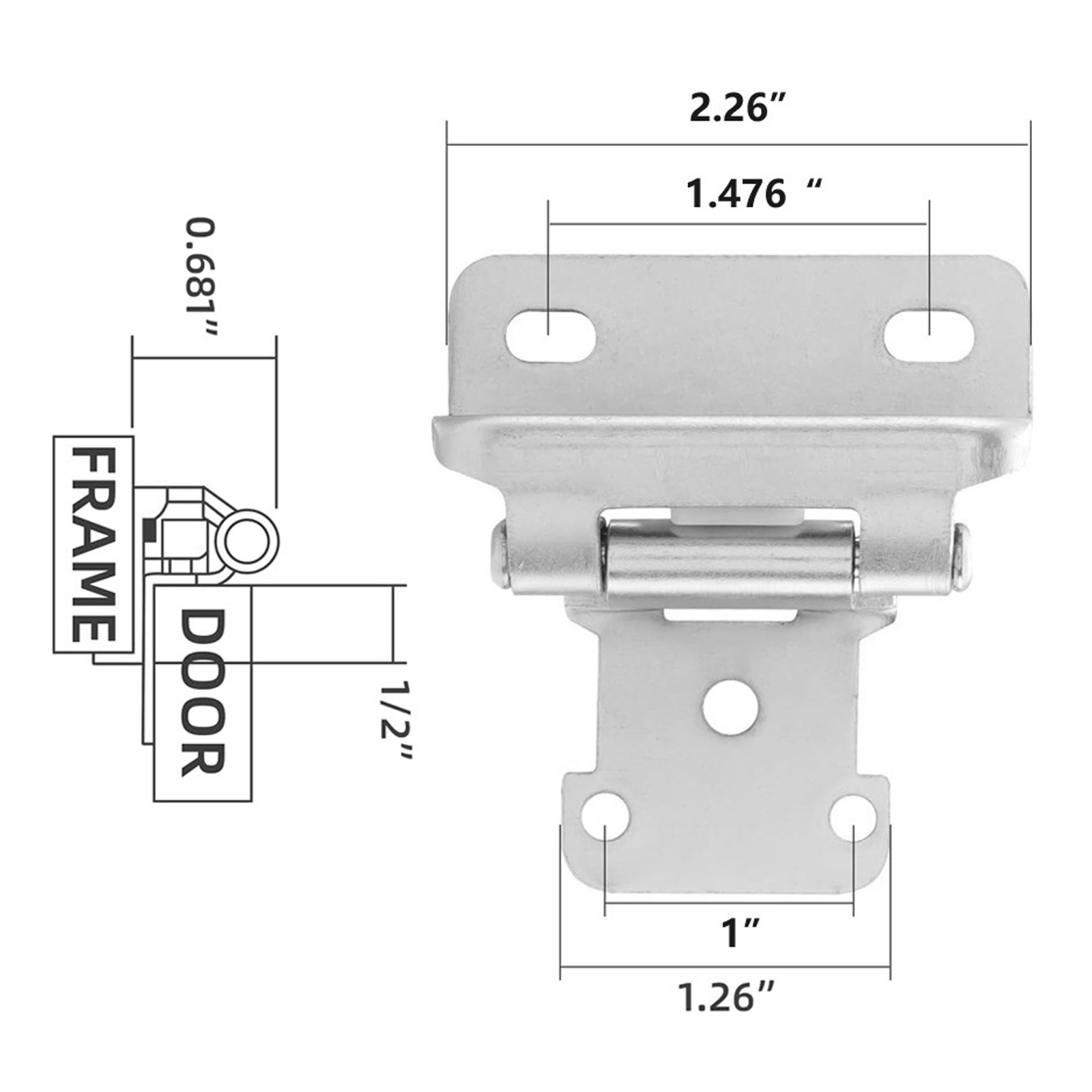 Charnière de porte en métal av - Cabinet Hinge Overlay avis et prix